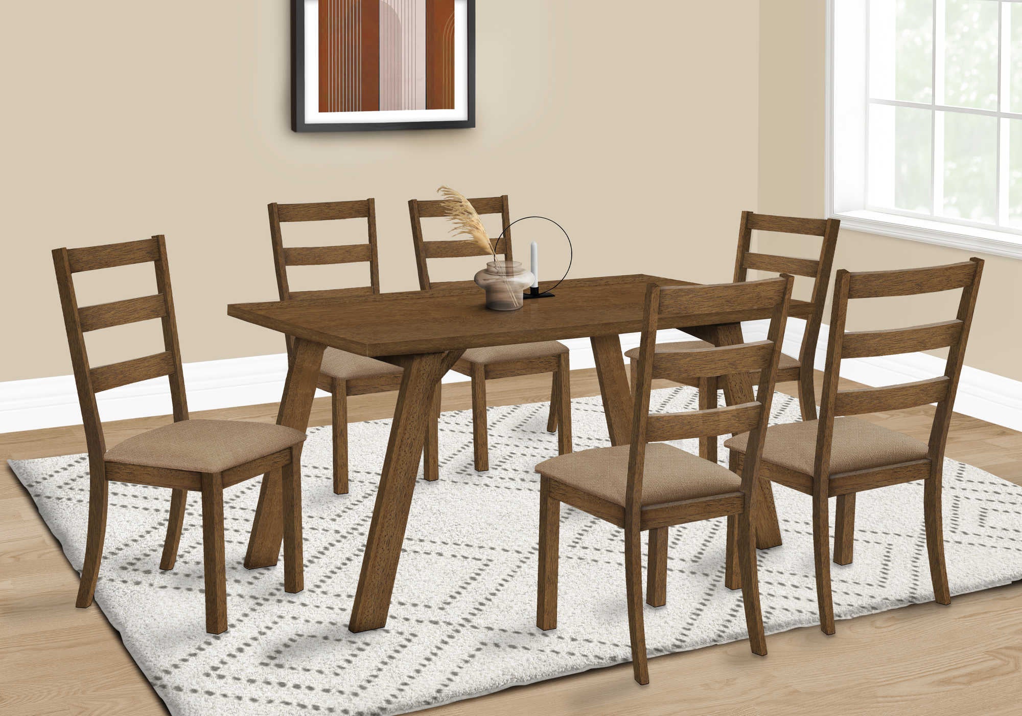 Image of dining table - brown walnut veneer  36x 60 i 1315.
