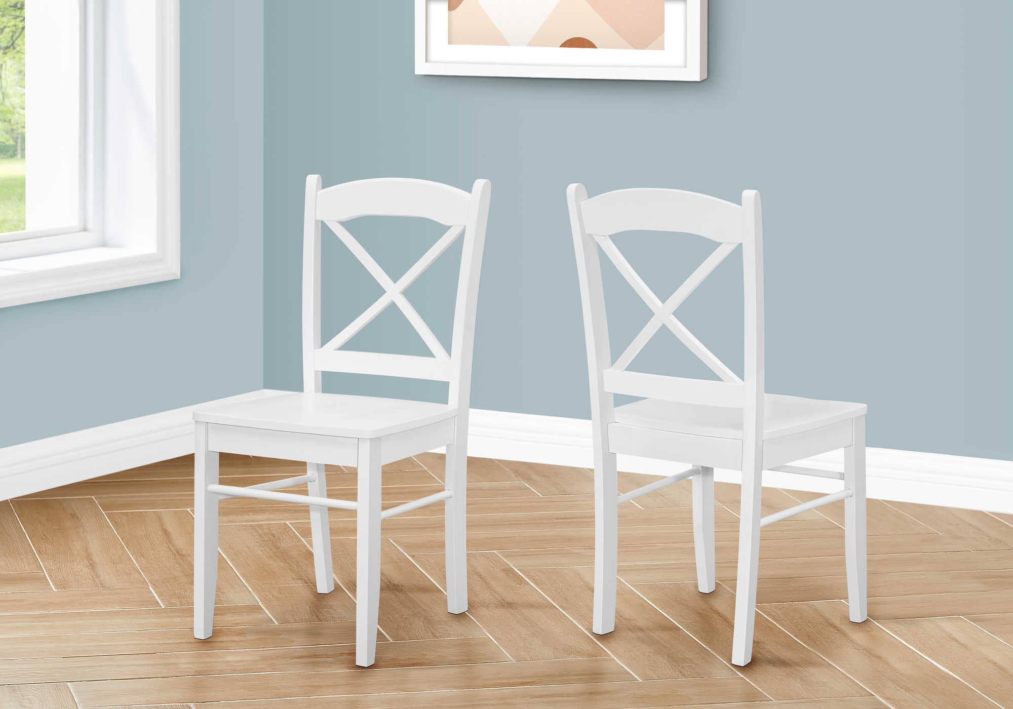 Image of dining chair - 2pcs  36h white i 1320.