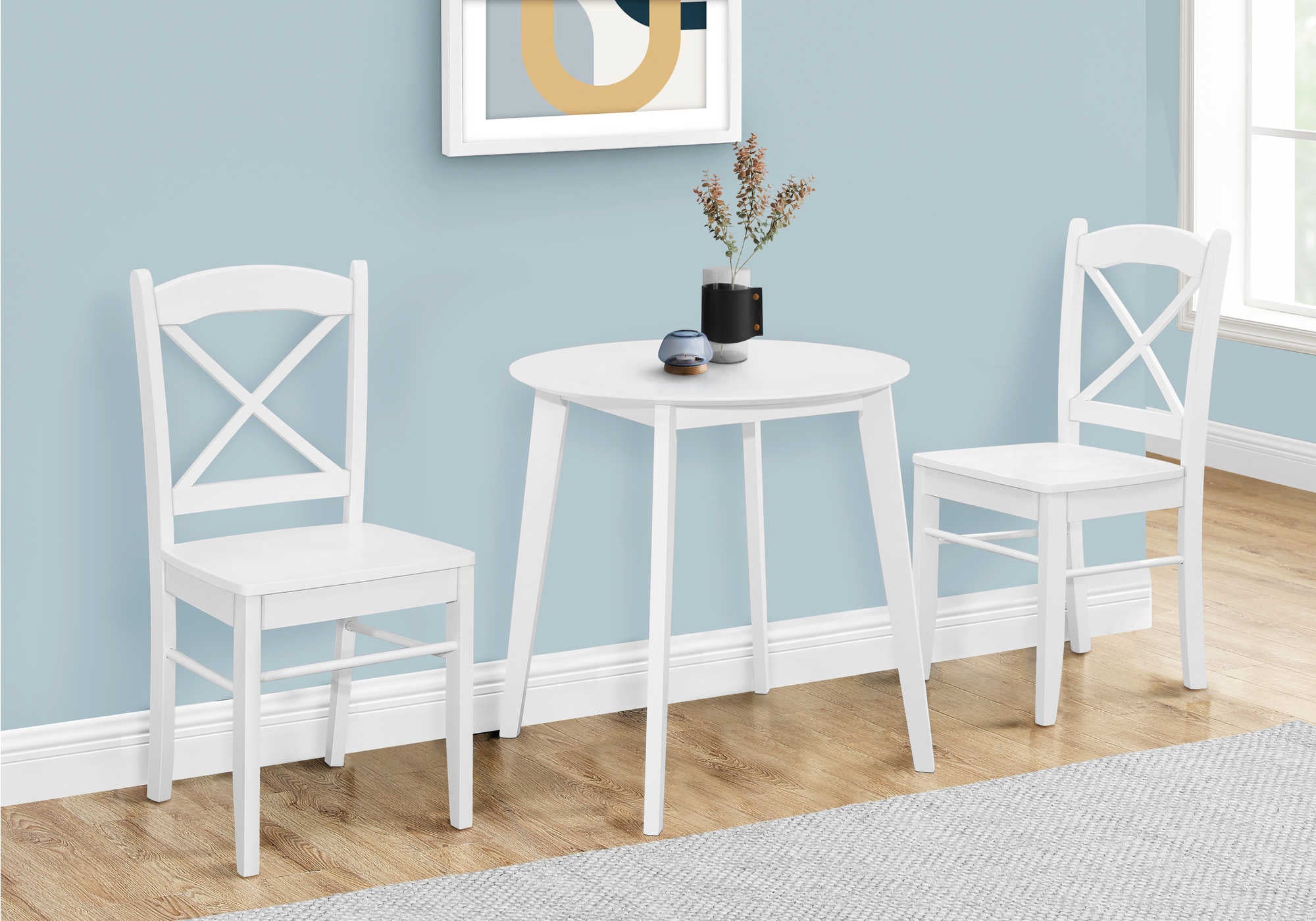 Image of dining table - 30dia  white veneer top i 1321.