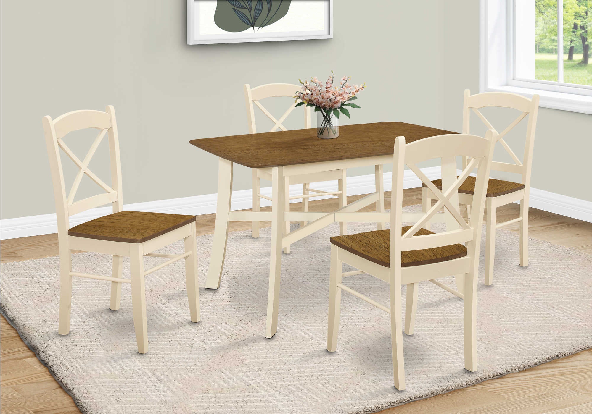Image of dining table - 36x 48  cream  oak veneer top i 1328.
