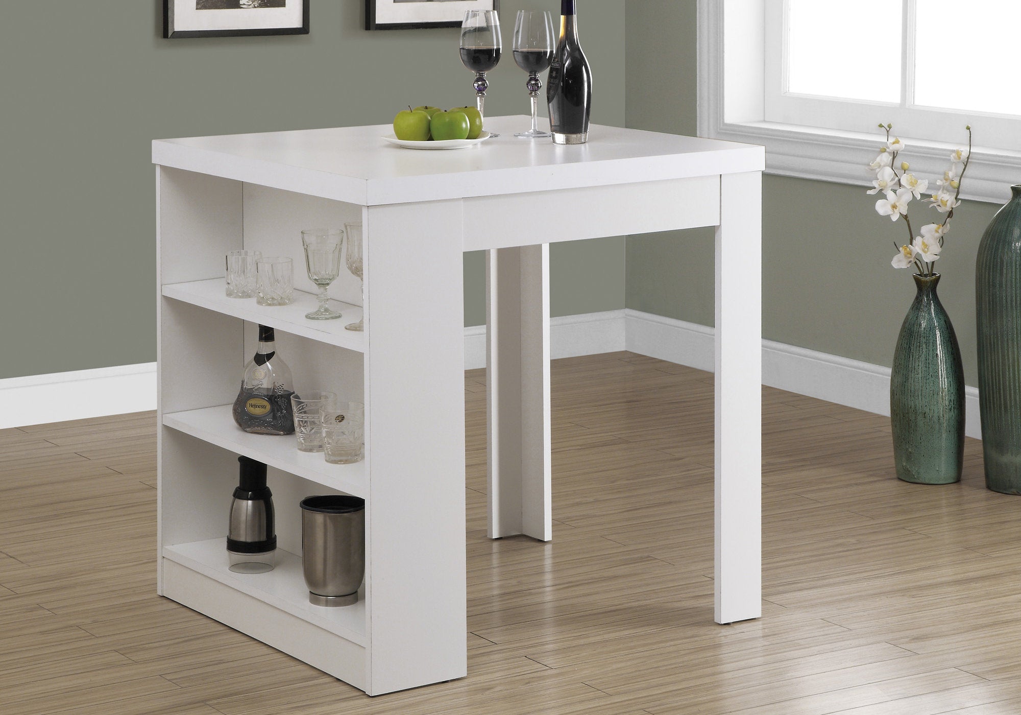 dining table 32x 36 white counter height i1345
