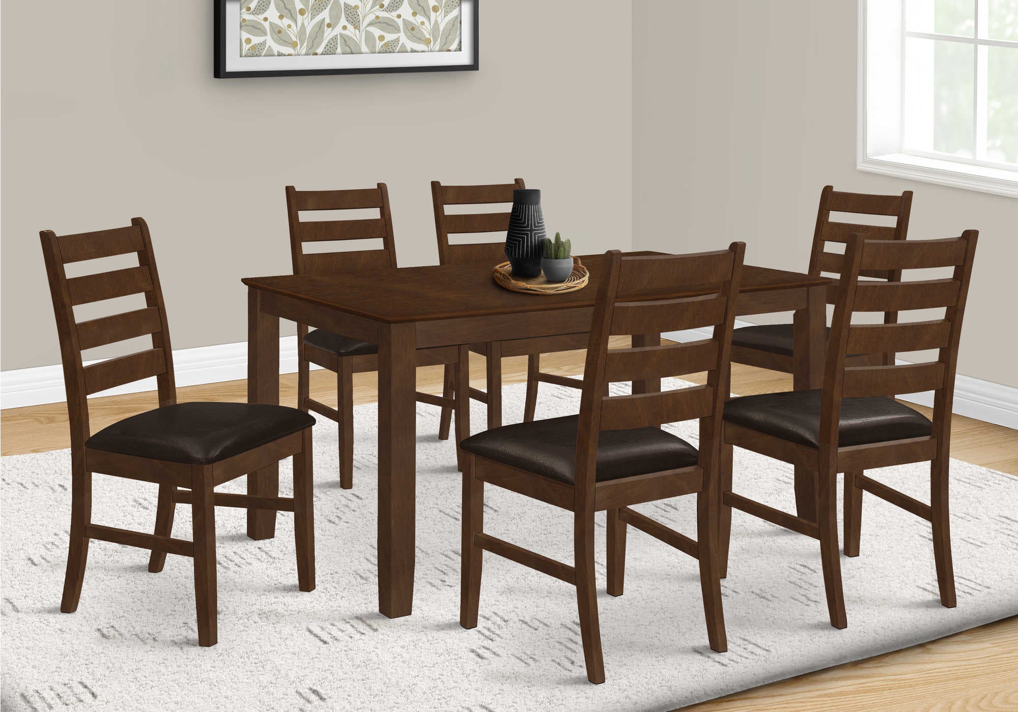 Image of dining table - brown veneer 36x 60 i 1370.
