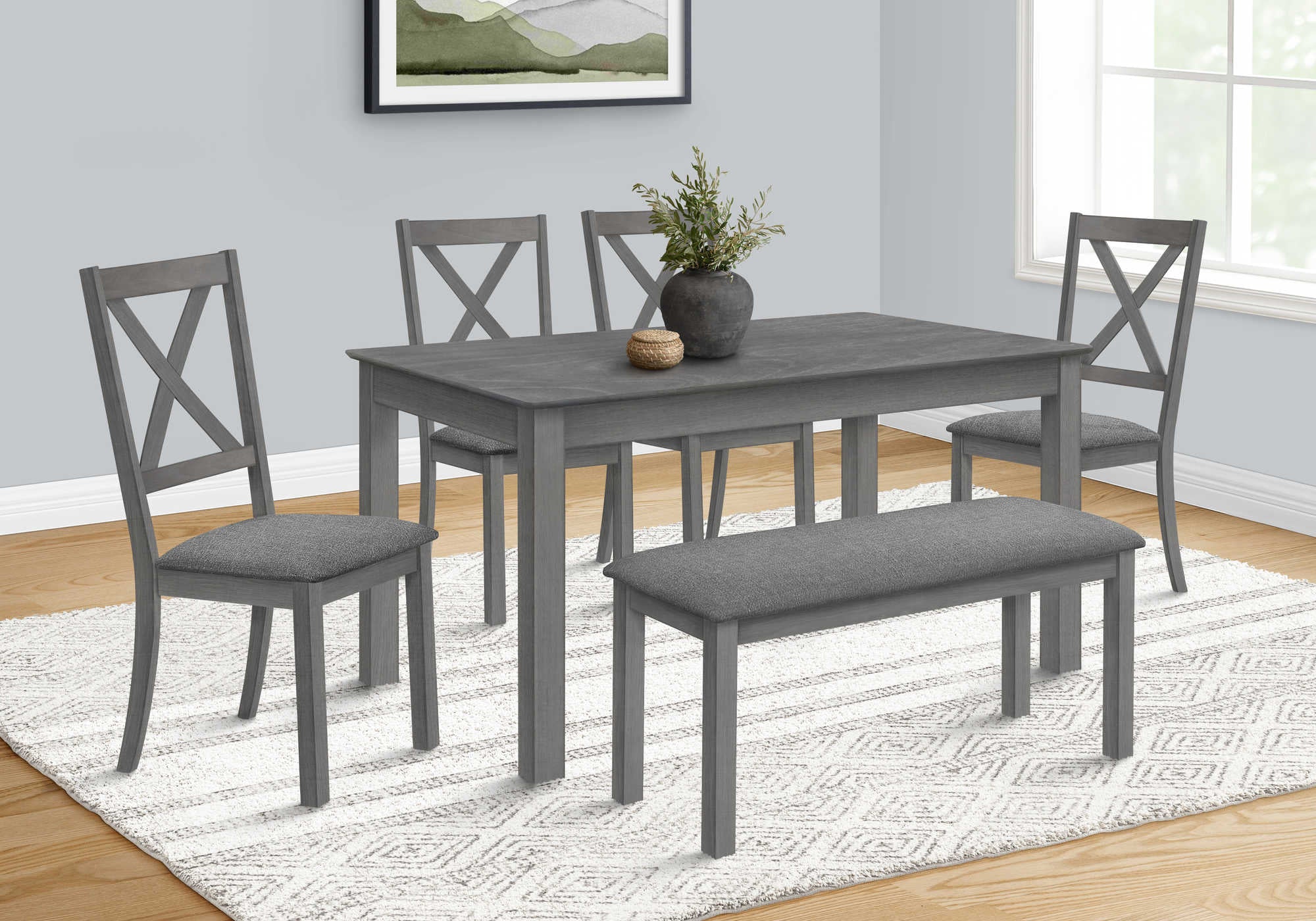 Image of dining table - washed grey veneer  36x 60 i 1430.