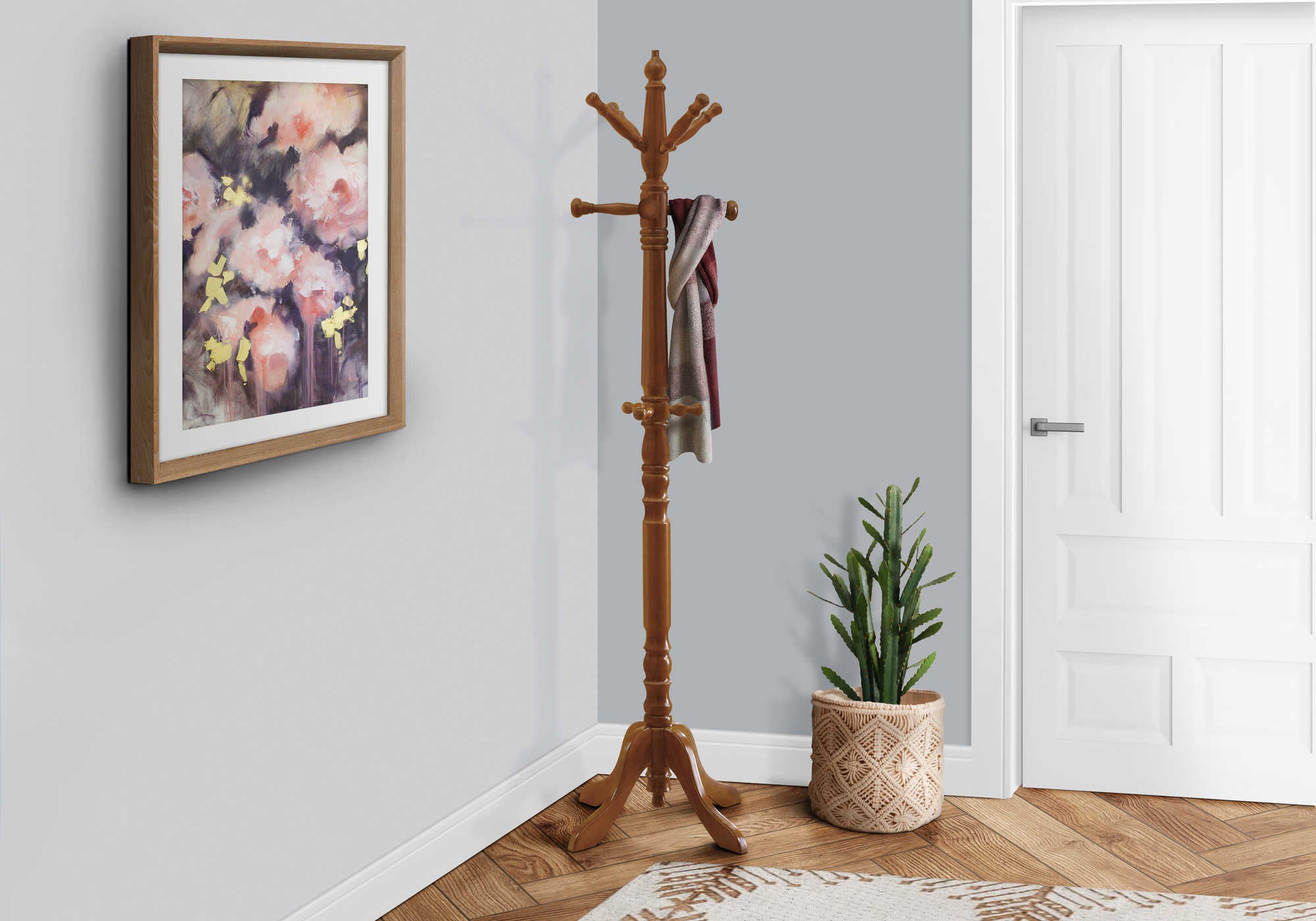 Image of coat rack - 73h  oak wood traditional style i 2012.