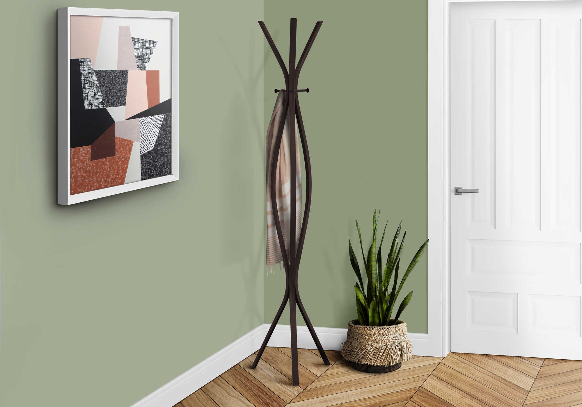 Image of coat rack - 72h  espresso metal contemporary style i 2016.