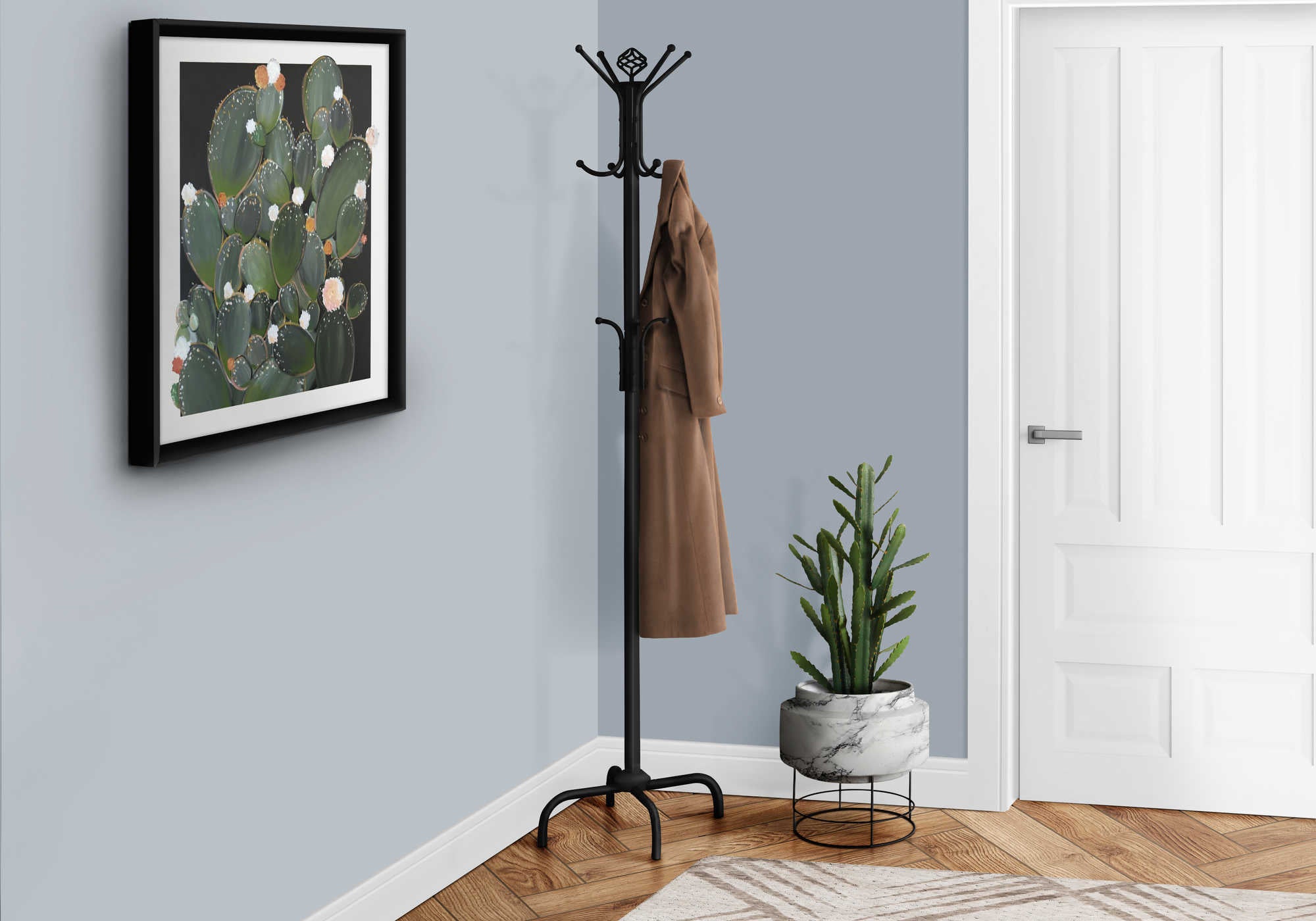 Image of coat rack - 70h  black metal i 2019.