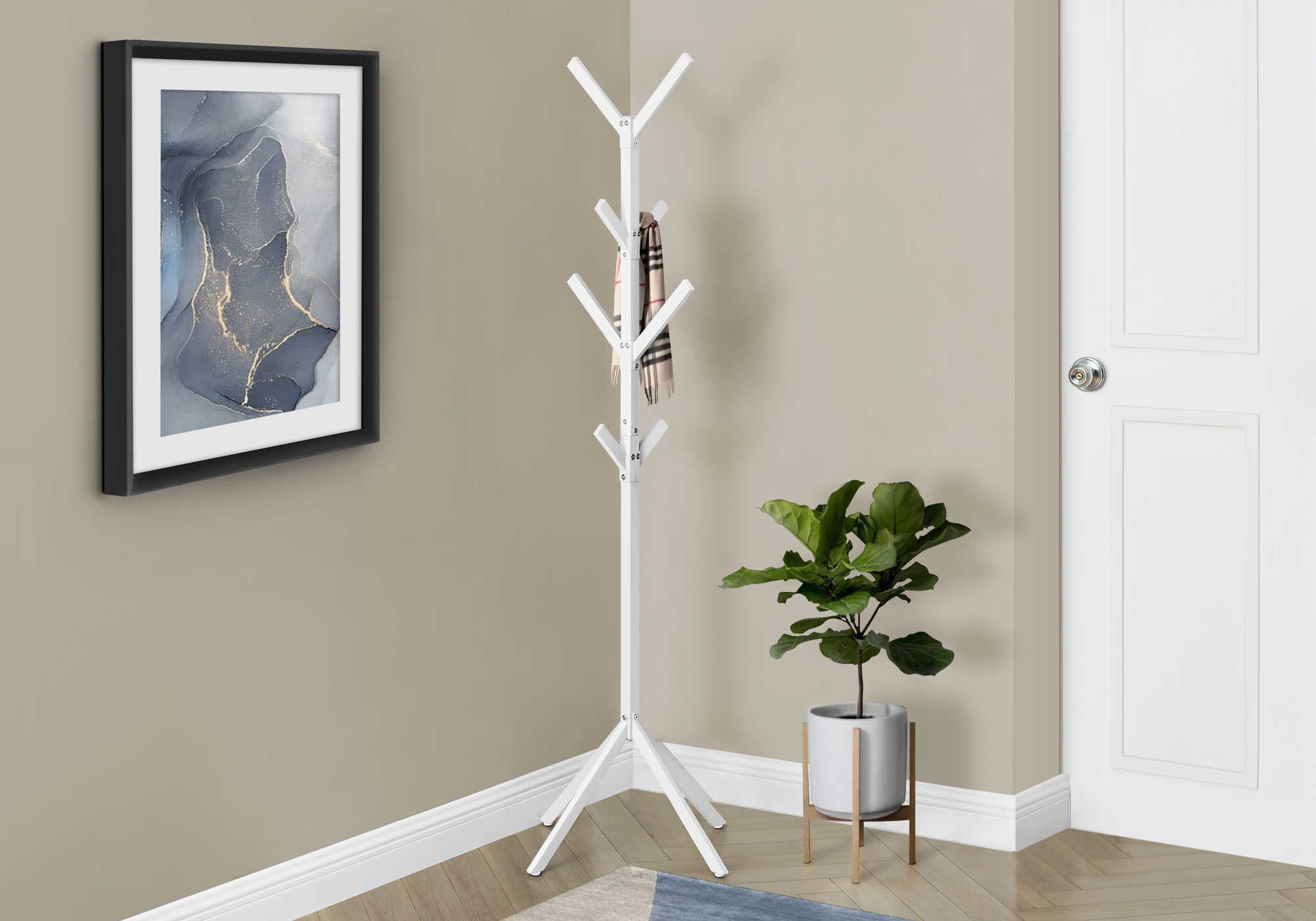 Image of ﻿coat rack - 70h  white metal i 2059.