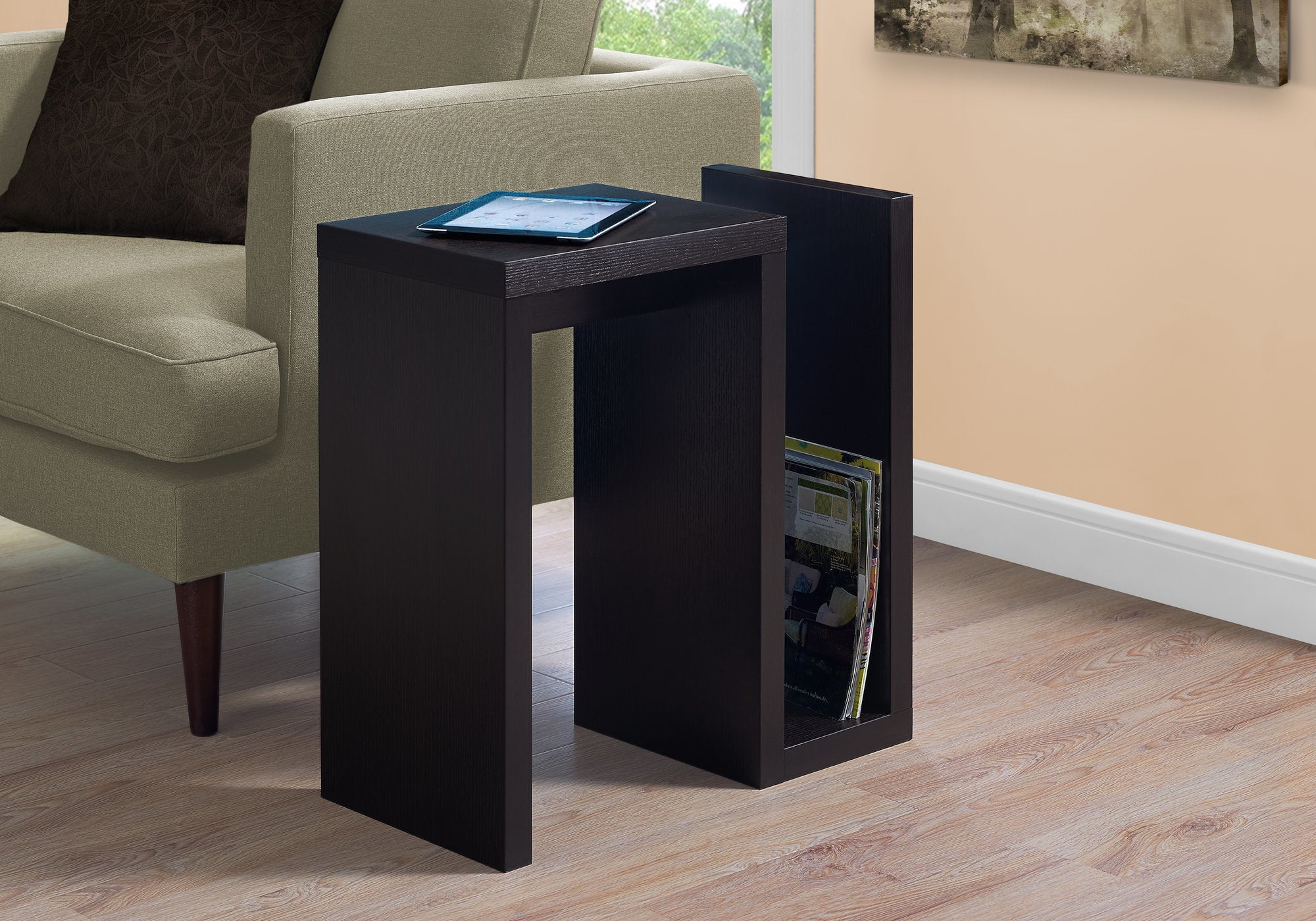 Image of accent table - 24inch h espresso  i 2089.