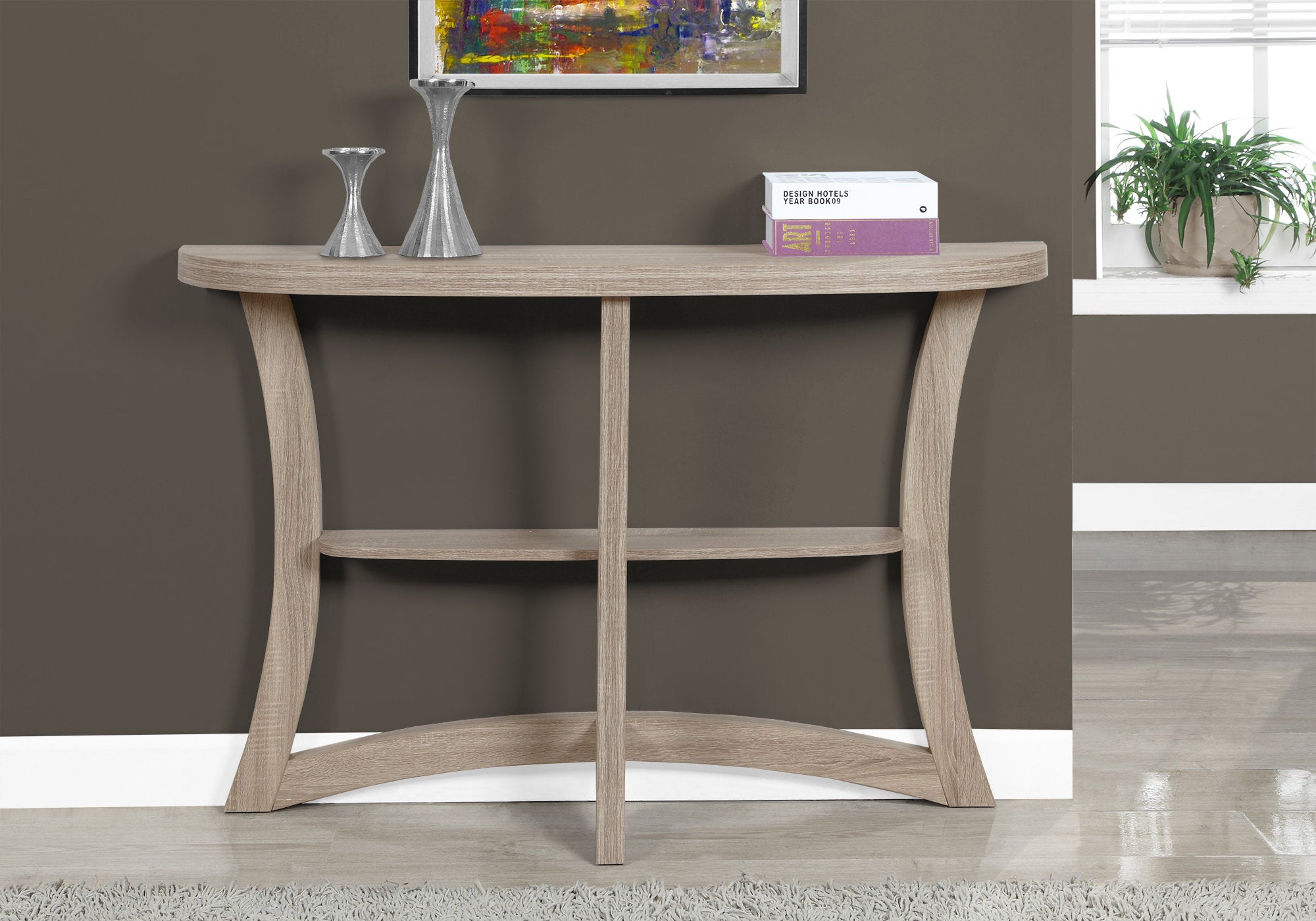 Image of accent table - 47inch l dark taupe hall console  i 2416.
