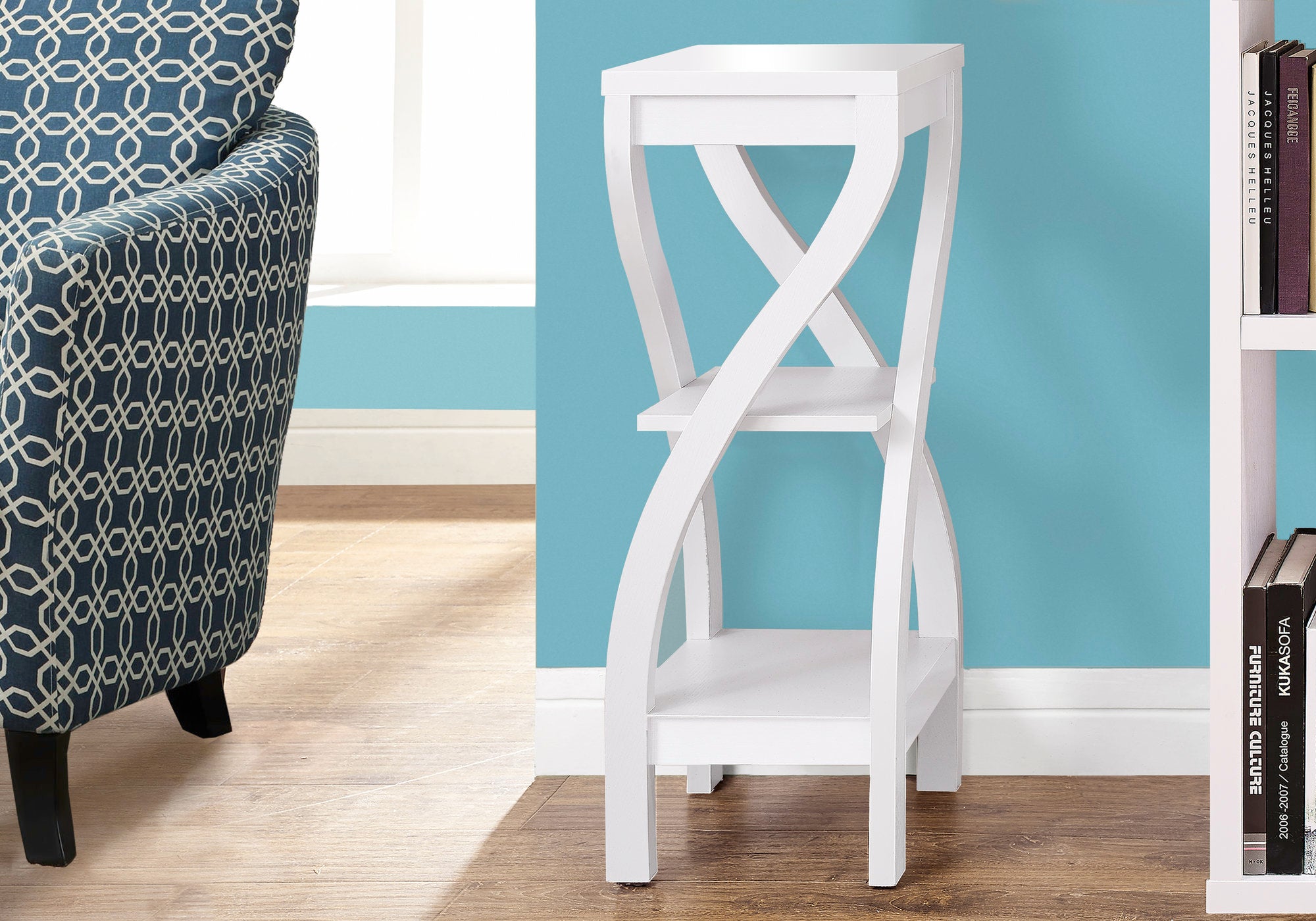 Image of accent table - 32inch h white  i 2479.