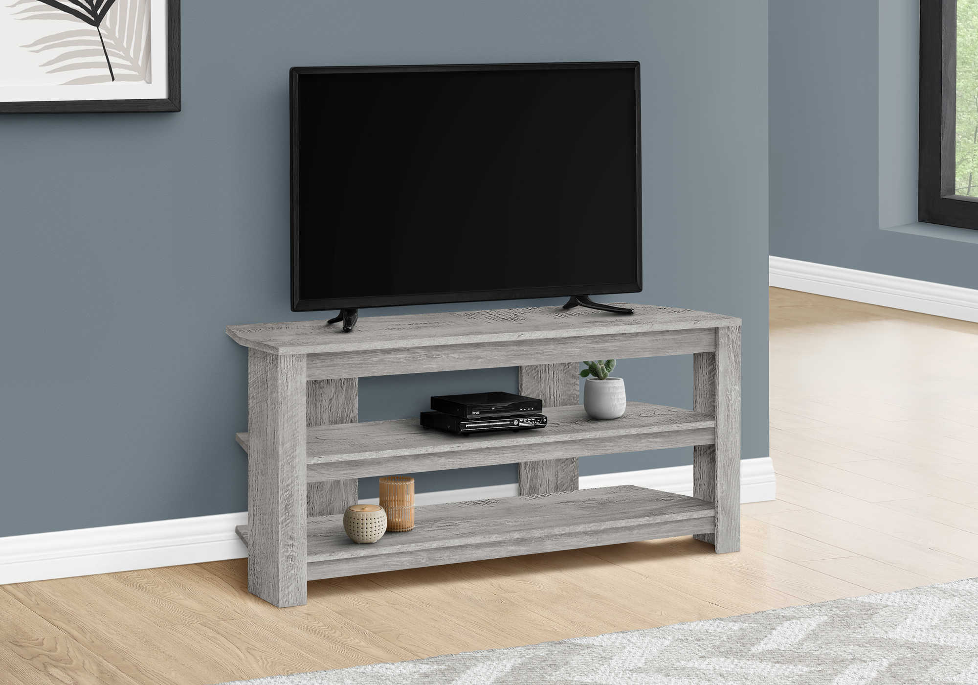 Image of tv stand - 42l  industrial grey corner i 2501.