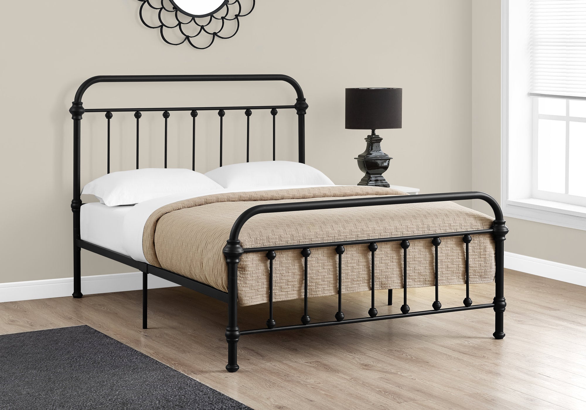 Image of bed - full black metal frame only i 2636f.