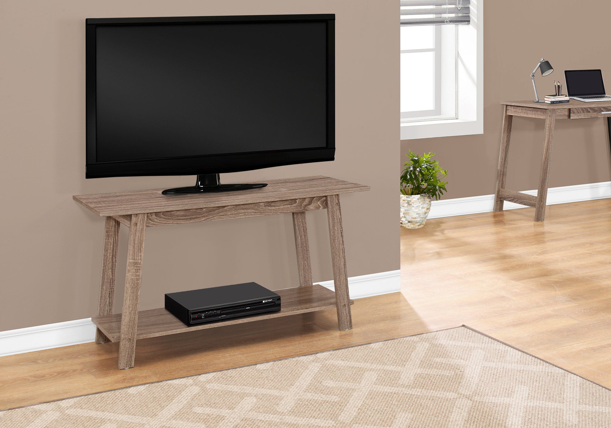 Image of tv stand - 42inch l dark taupe  i 2736.