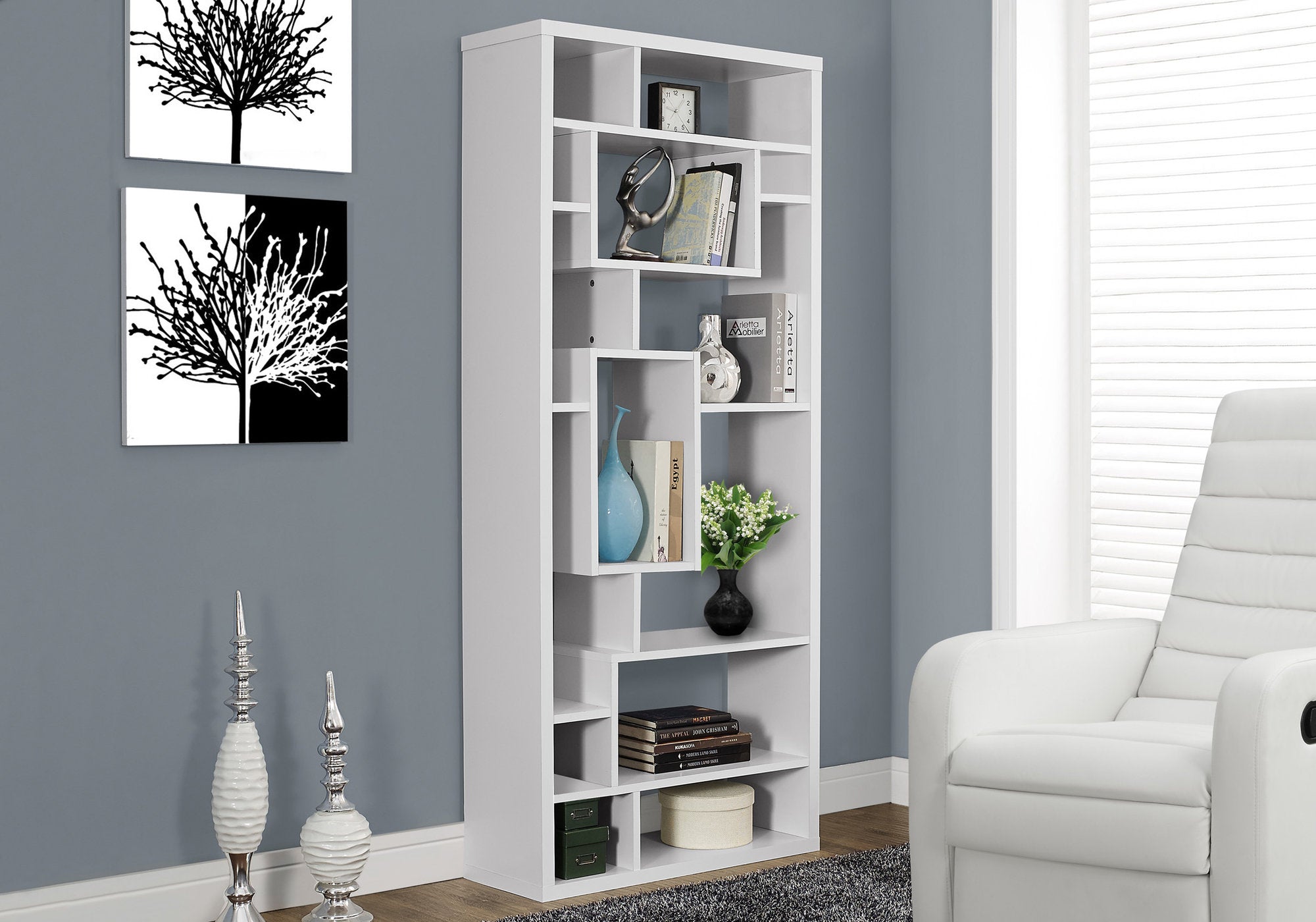 Image of bookcase - 72inch h white  i 7071.