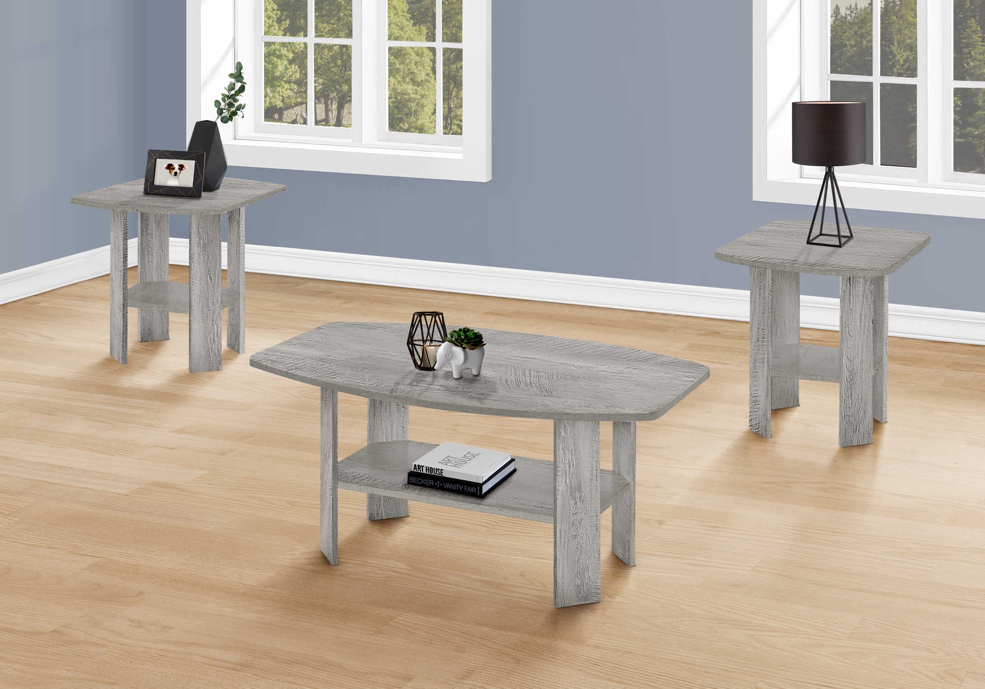 Image of table set - 3pcs set  industrial grey i 7870p.