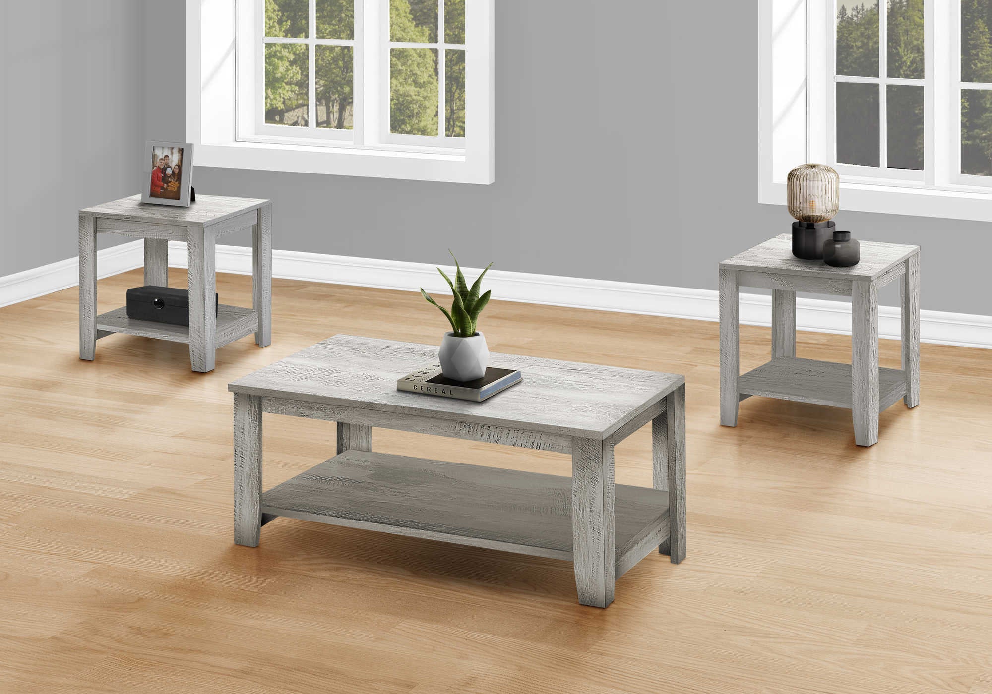 Image of table set - 3pcs set  industrial grey i 7880p.