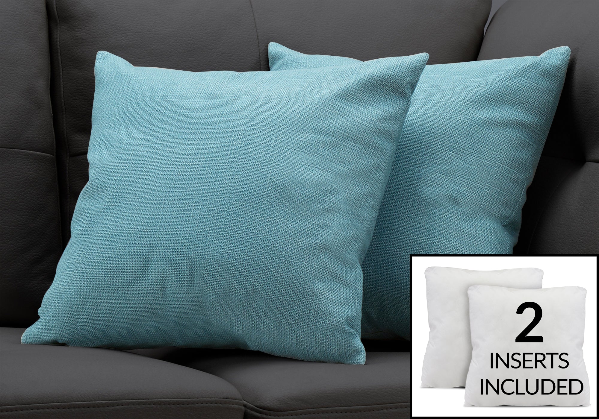 Image of pillow - 18inch x 18inch patterned light green 2pcs  i 9289.