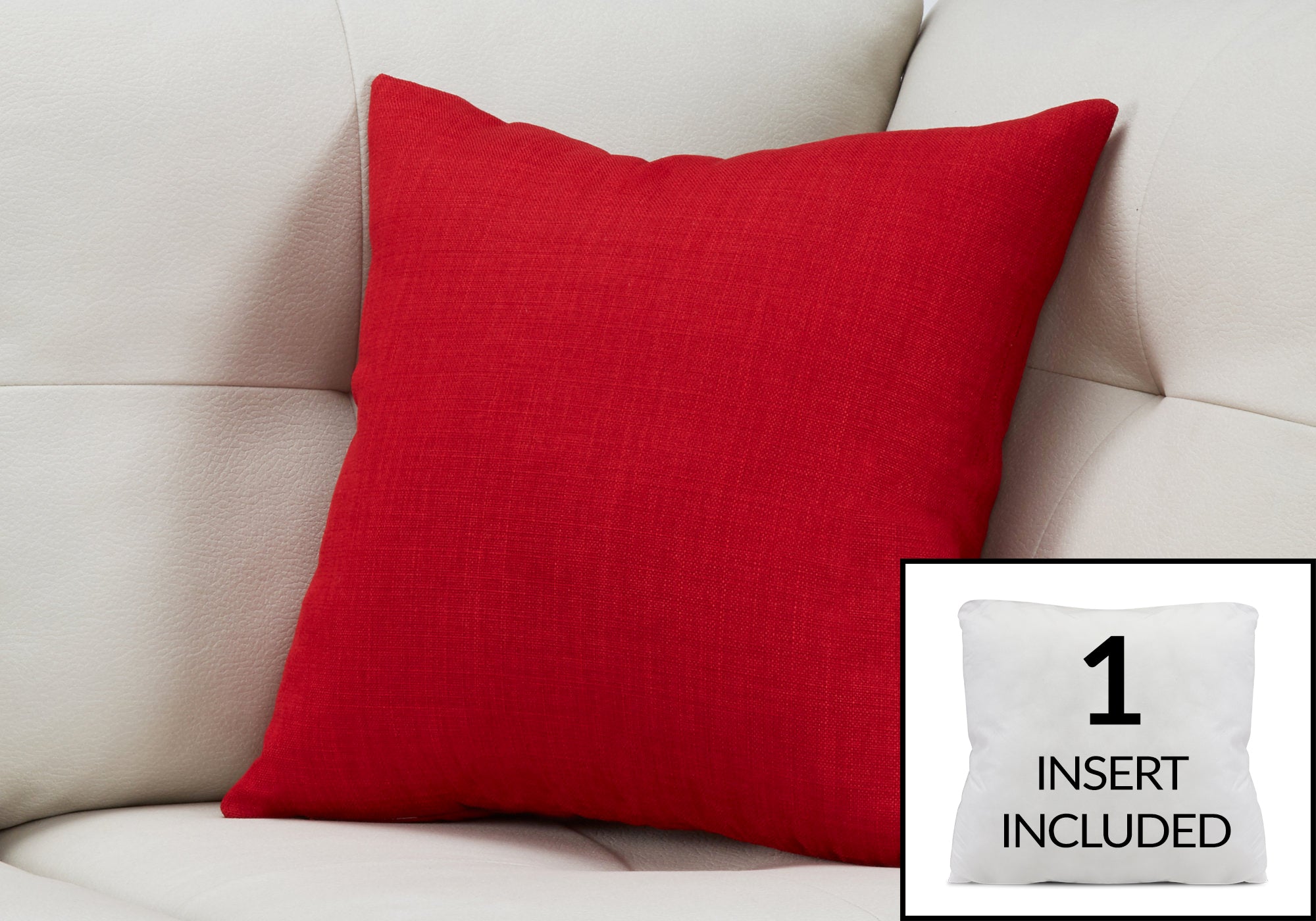 Image of pillow - 18inch x 18inch linen patterned red 1pc  i 9316.