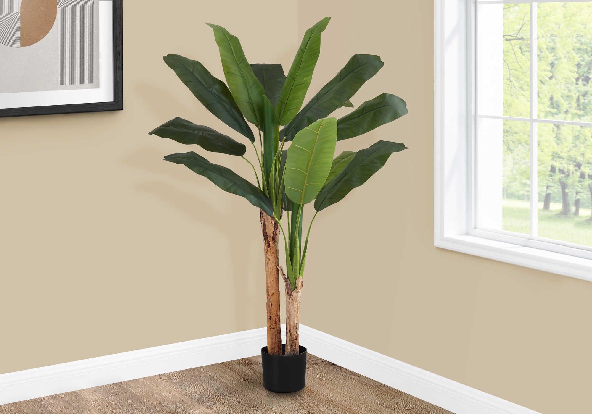 Image of artificial plant - 55h  indoor banana tree in a 6 pot i 9568.