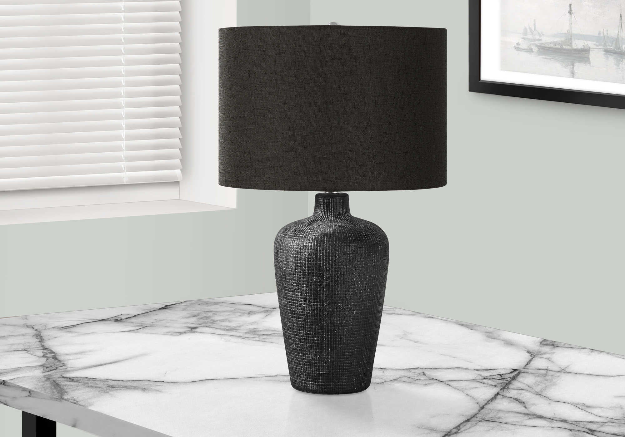 Image of lighting - 24h table lamp black ceramic  black shade i 9621.