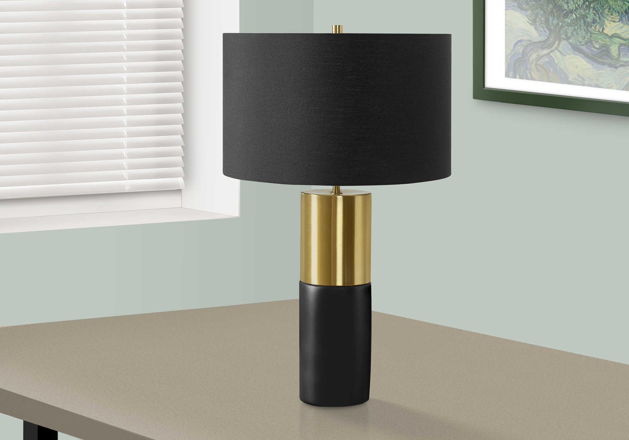 Image of lighting - 25h table lamp black concrete  black shade i 9629.