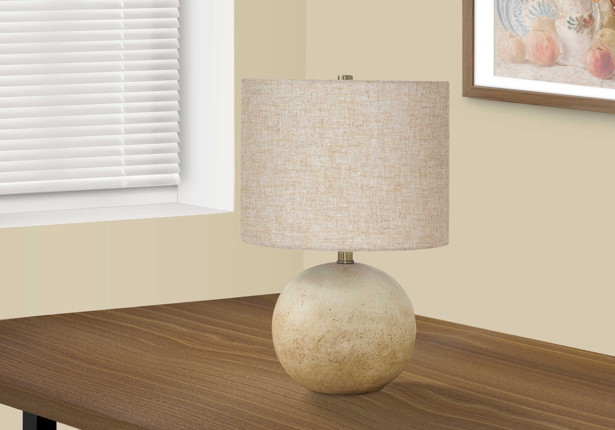 Image of lighting - 20h table lamp beige concrete  beige shade i 9718.