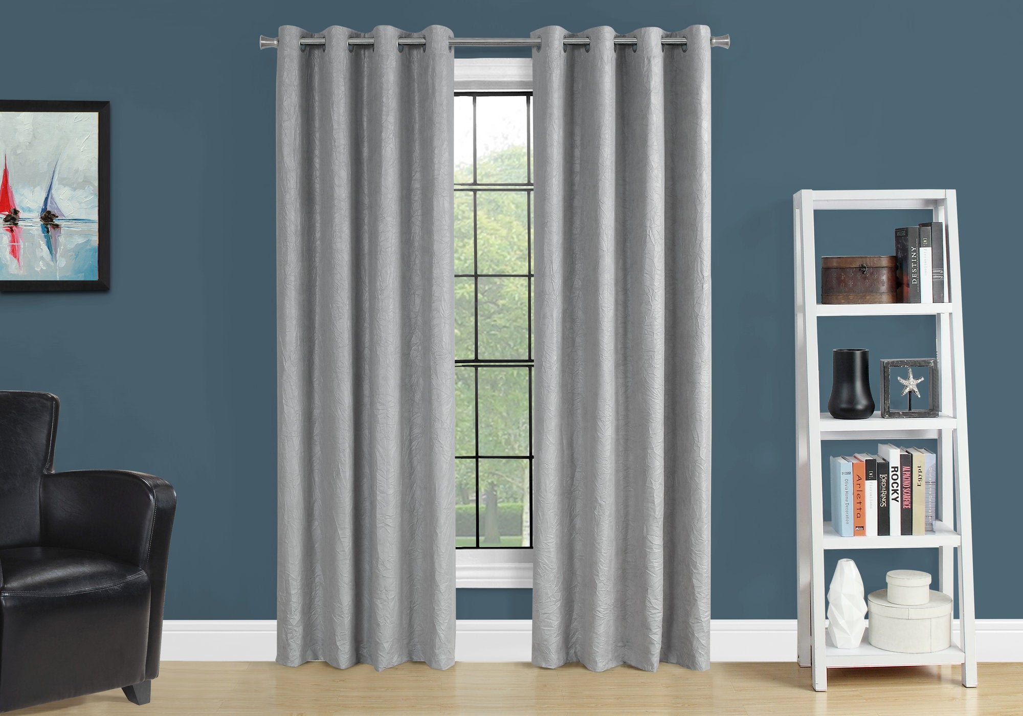Image of curtain panel - 2pcs 52inch w x 95inch h silver room darkening  i 9845.