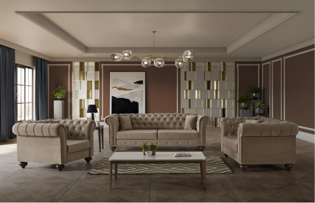 Image of monetta sofa set 3pcs.